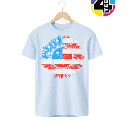 Patriotic Sunflower Pride Youth Tee