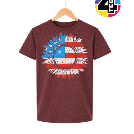 Patriotic Sunflower Pride Youth Tee