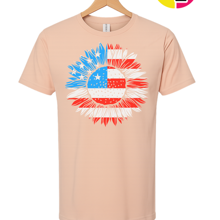 Patriotic Sunflower Pride Tee