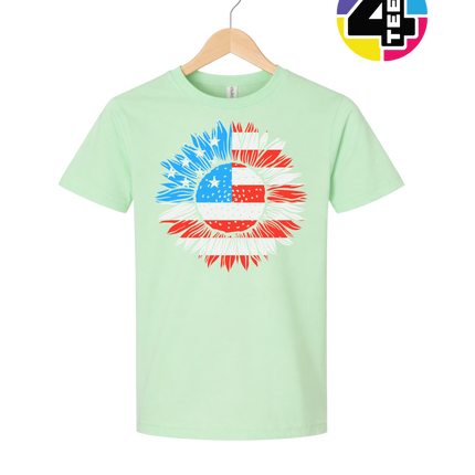 Patriotic Sunflower Pride Youth Tee