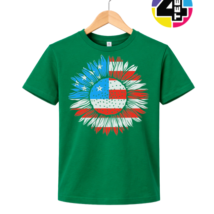 Patriotic Sunflower Pride Youth Tee