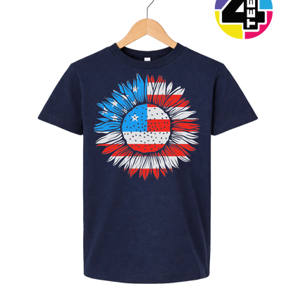 Patriotic Sunflower Pride Youth Tee