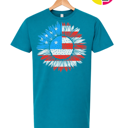 Patriotic Sunflower Pride Tee
