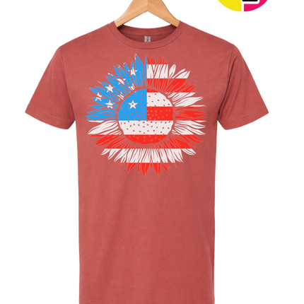Patriotic Sunflower Pride Tee