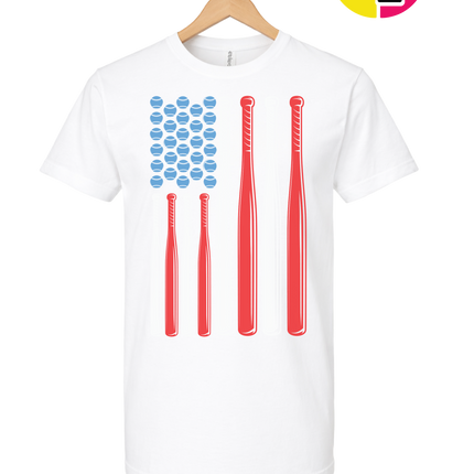 Patriotic Baseball Flag Tee