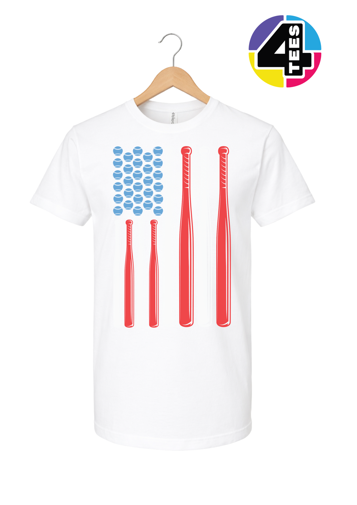 Patriotic Baseball Flag Tee