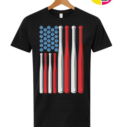 Patriotic Baseball Flag Tee