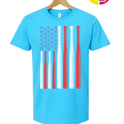 Patriotic Baseball Flag Tee