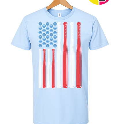 Patriotic Baseball Flag Tee
