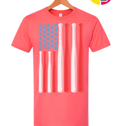 Patriotic Baseball Flag Tee
