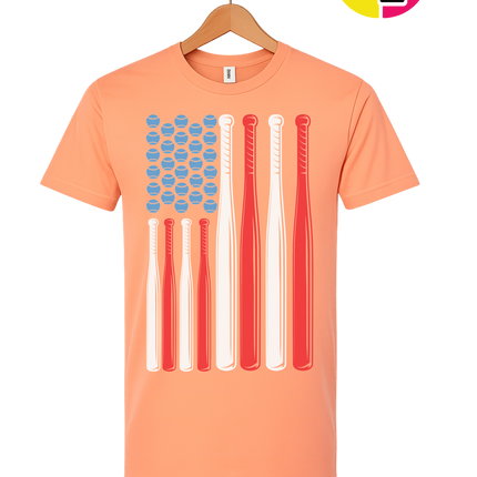 Patriotic Baseball Flag Tee