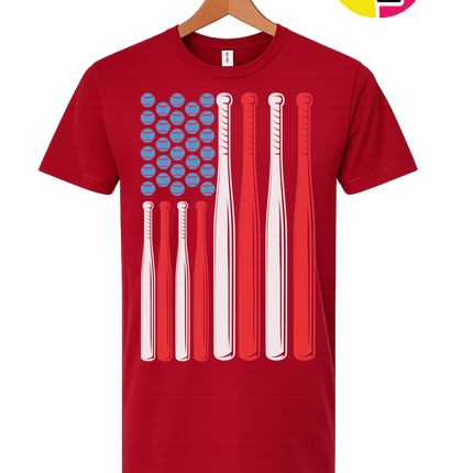 Patriotic Baseball Flag Tee