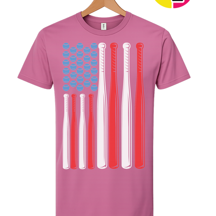 Patriotic Baseball Flag Tee