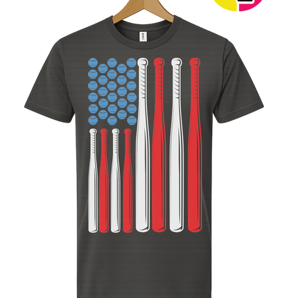 Patriotic Baseball Flag Tee