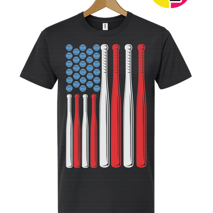 Patriotic Baseball Flag Tee