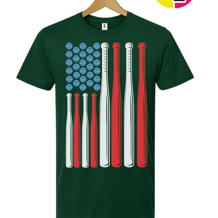 Patriotic Baseball Flag Tee