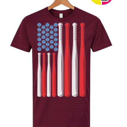 Patriotic Baseball Flag Tee