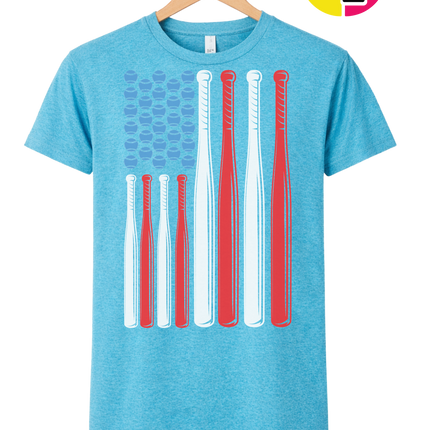 Patriotic Baseball Flag Tee