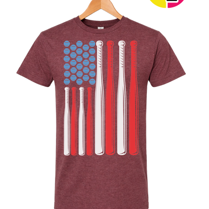 Patriotic Baseball Flag Tee
