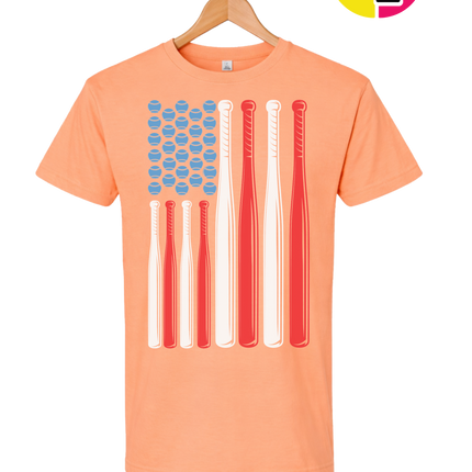 Patriotic Baseball Flag Tee
