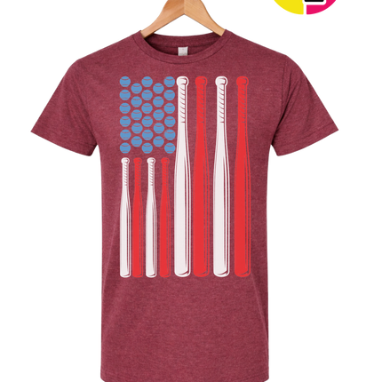 Patriotic Baseball Flag Tee