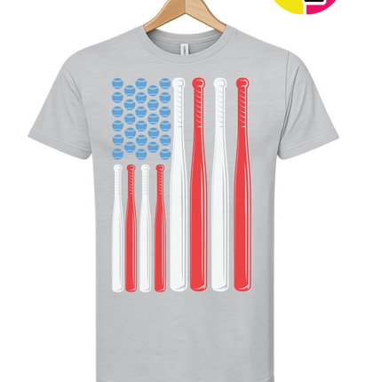Patriotic Baseball Flag Tee