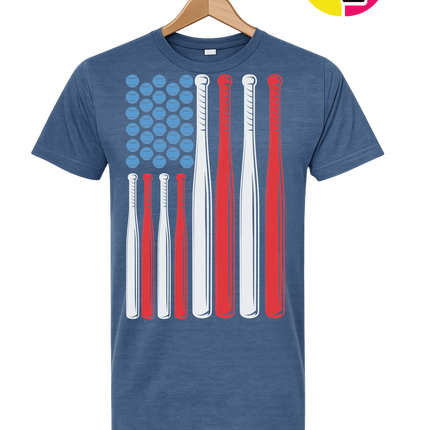 Patriotic Baseball Flag Tee