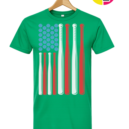 Patriotic Baseball Flag Tee