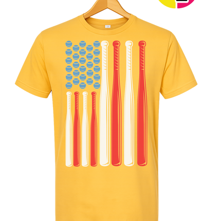 Patriotic Baseball Flag Tee