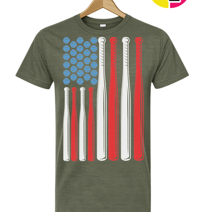 Patriotic Baseball Flag Tee