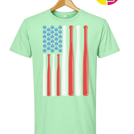 Patriotic Baseball Flag Tee