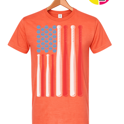 Patriotic Baseball Flag Tee