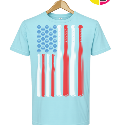 Patriotic Baseball Flag Tee