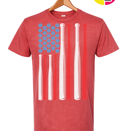 Patriotic Baseball Flag Tee