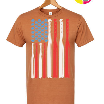 Patriotic Baseball Flag Tee