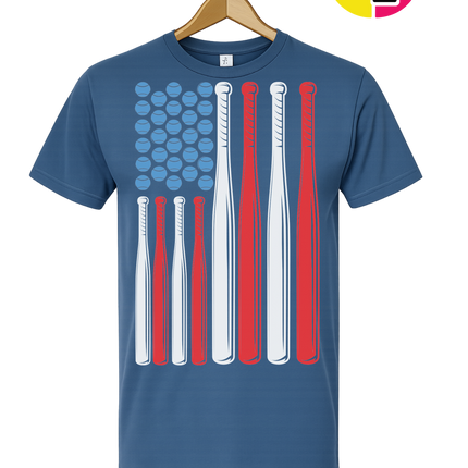 Patriotic Baseball Flag Tee