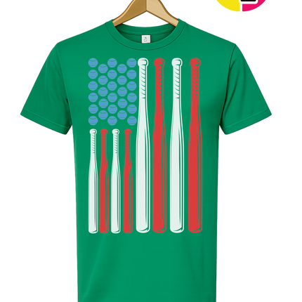 Patriotic Baseball Flag Tee