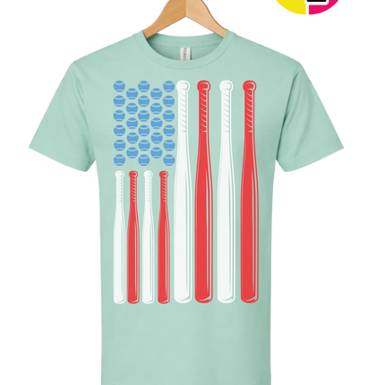 Patriotic Baseball Flag Tee