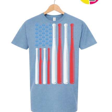 Patriotic Baseball Flag Tee