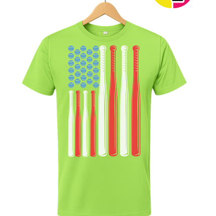 Patriotic Baseball Flag Tee