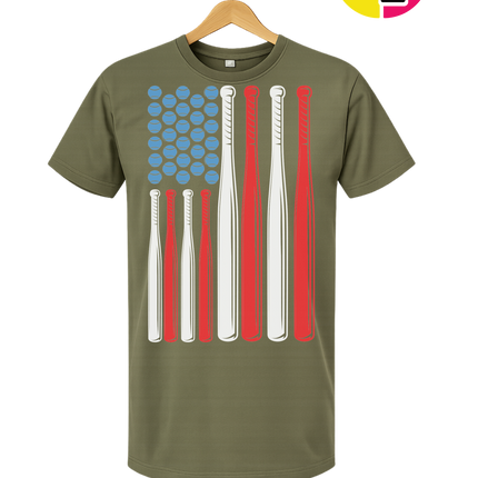 Patriotic Baseball Flag Tee
