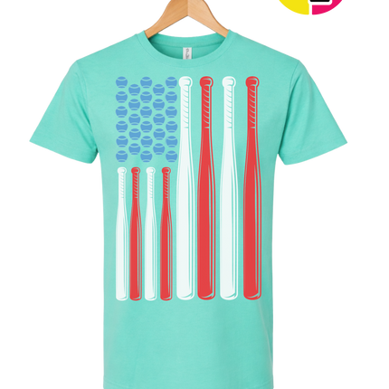 Patriotic Baseball Flag Tee