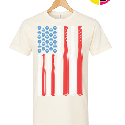 Patriotic Baseball Flag Tee