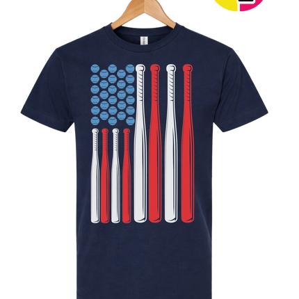 Patriotic Baseball Flag Tee