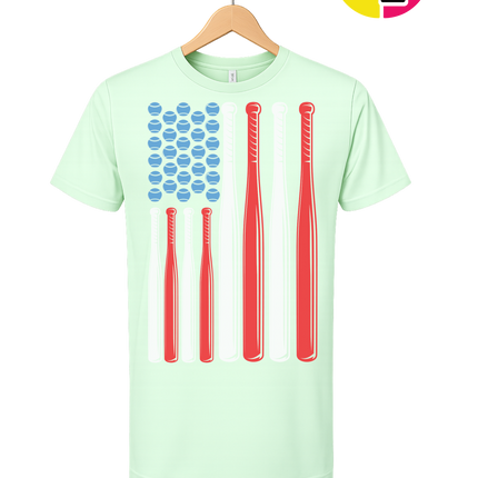 Patriotic Baseball Flag Tee