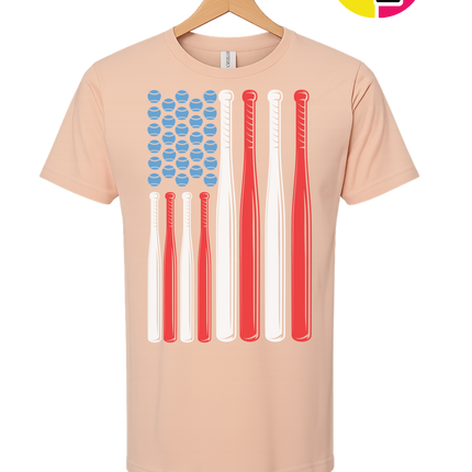 Patriotic Baseball Flag Tee