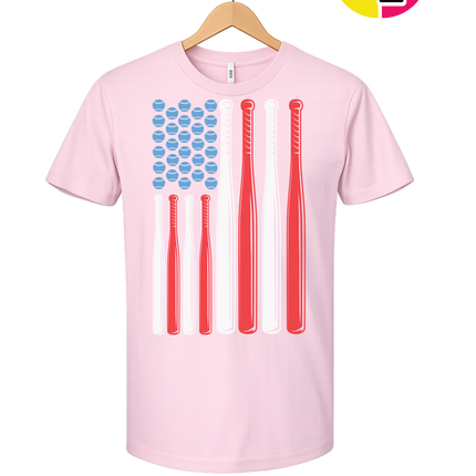 Patriotic Baseball Flag Tee