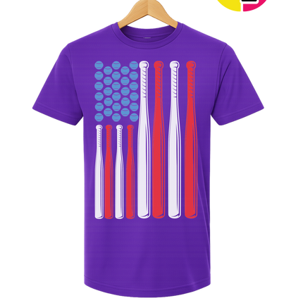 Patriotic Baseball Flag Tee