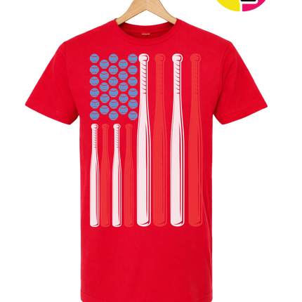 Patriotic Baseball Flag Tee