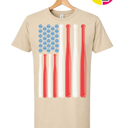 Patriotic Baseball Flag Tee